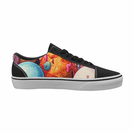 WOMEN'S Ice Cream Monsters - Lace-Up Canvas Neon Fantasy Shoes