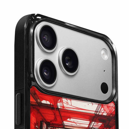 iPhone 17 Pro Case — Liminal Space Fragment Black Red Galaxy, Custom Printed Phone Case
