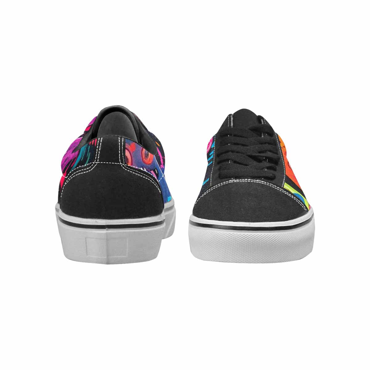 WOMEN'S Ice Cream Monsters  Lace-Up Canvas Vibrant Chaos Sneakers