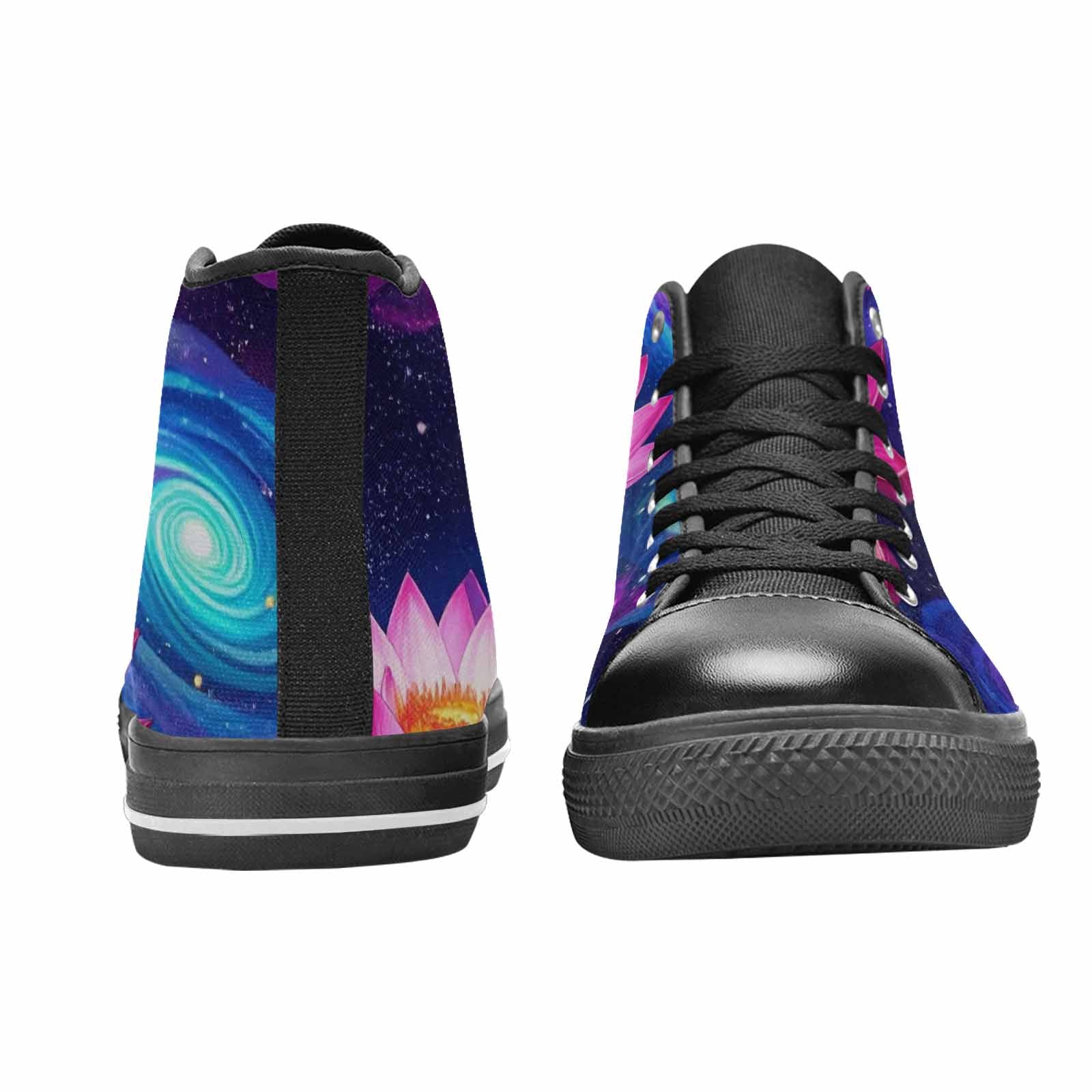 MEN'S Lotus Galaxy High Top Canvas Wallpaper Art Sneakers