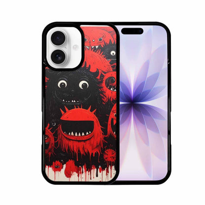 iPhone 17 Case — Black &amp; Red Ink Cartoon Cute, Custom Art Phone Cover