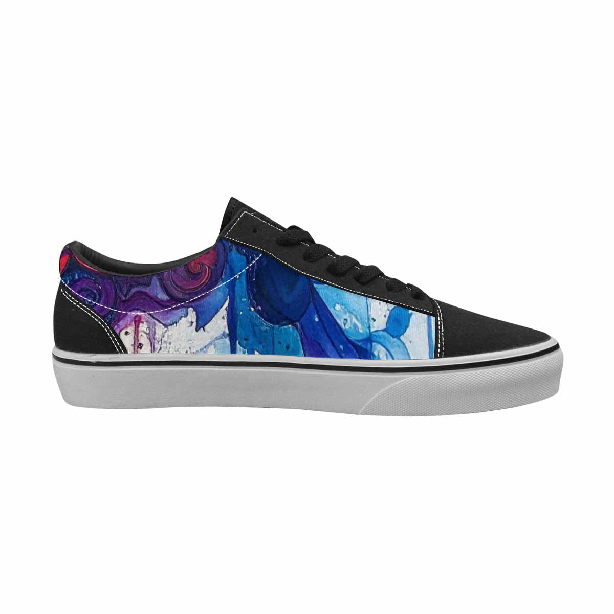 WOMEN'S Tie Lace-Up Canvas Wallpaper Art Custom Sneakers