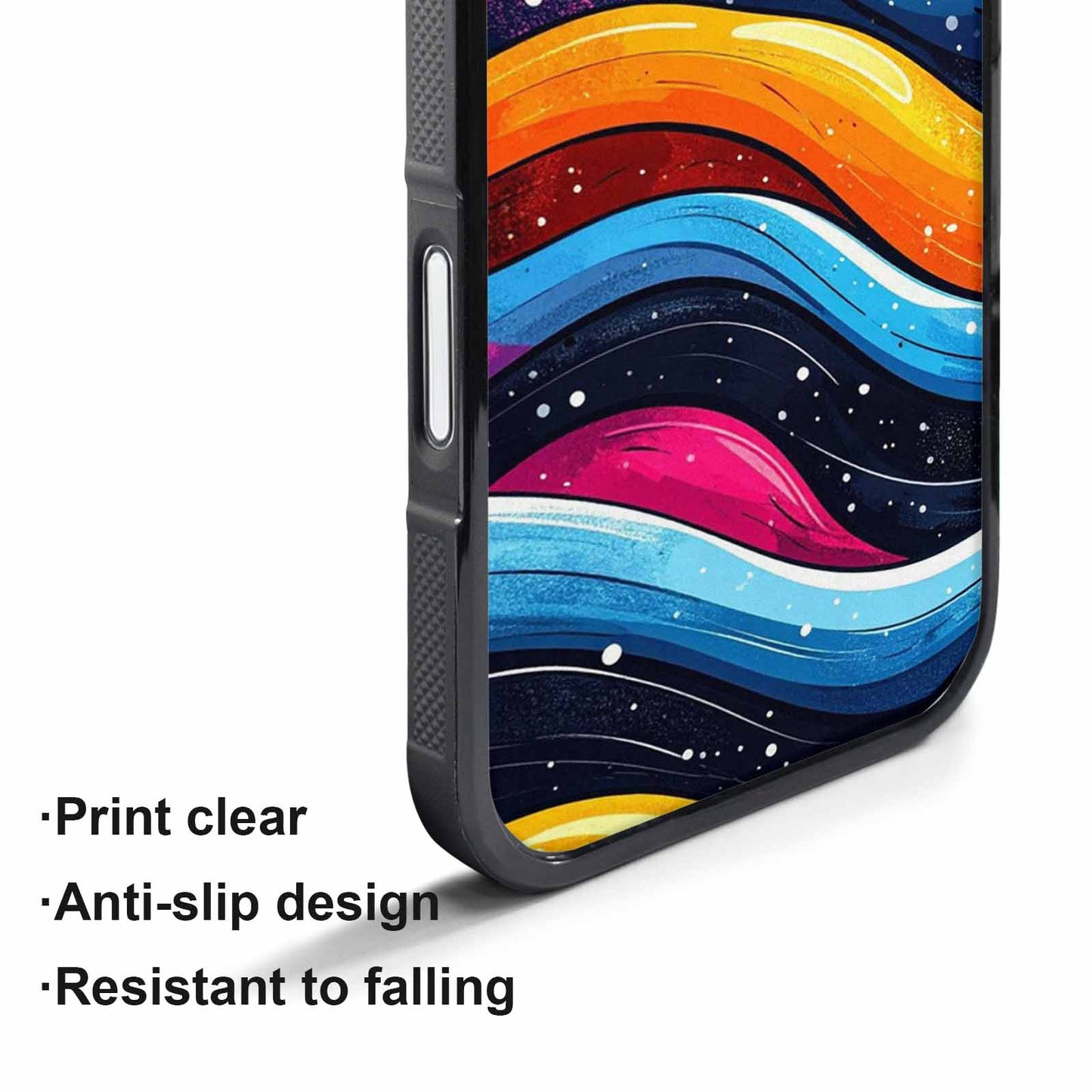 iPhone 17 Pro Case — Glossy Winter Wave Seamless Cartoon Cute, Custom Print Case Cover