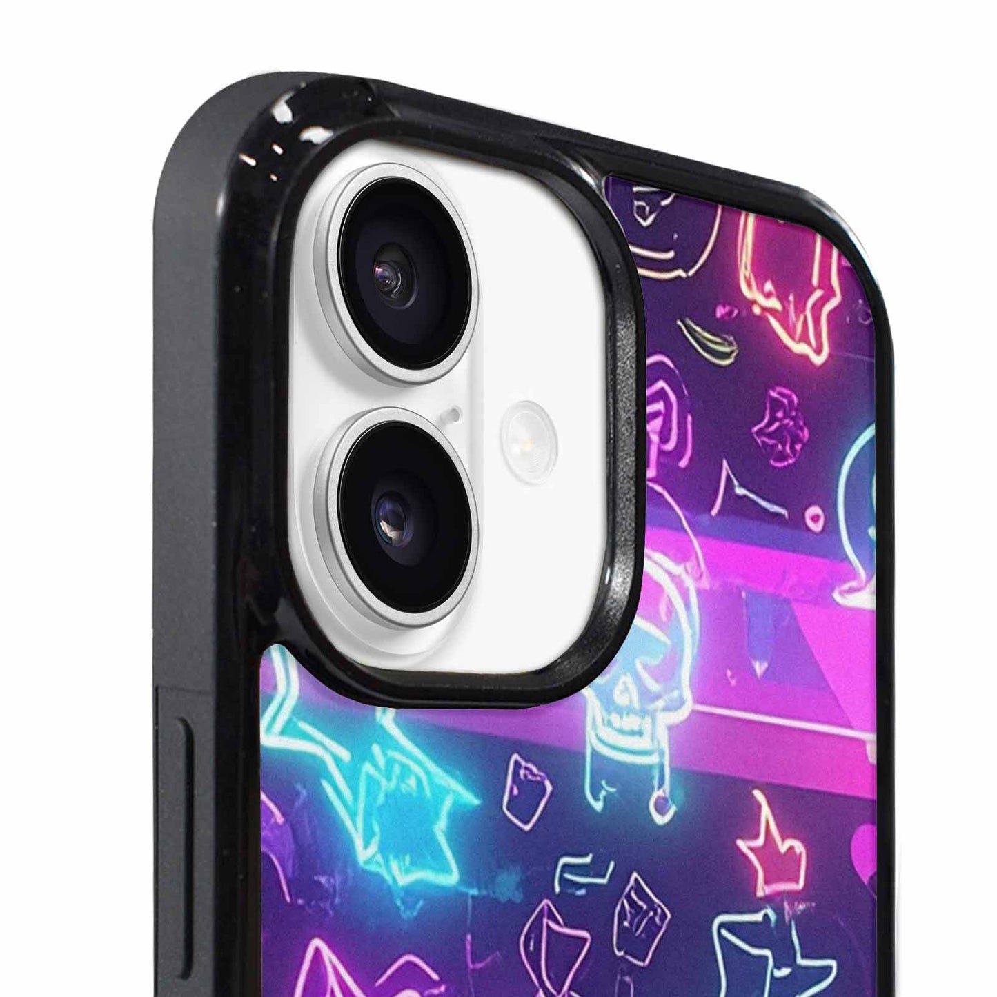 iPhone 17 Case — Neon Glow Sticker Icon Original Art, Custom Art Phone Cover