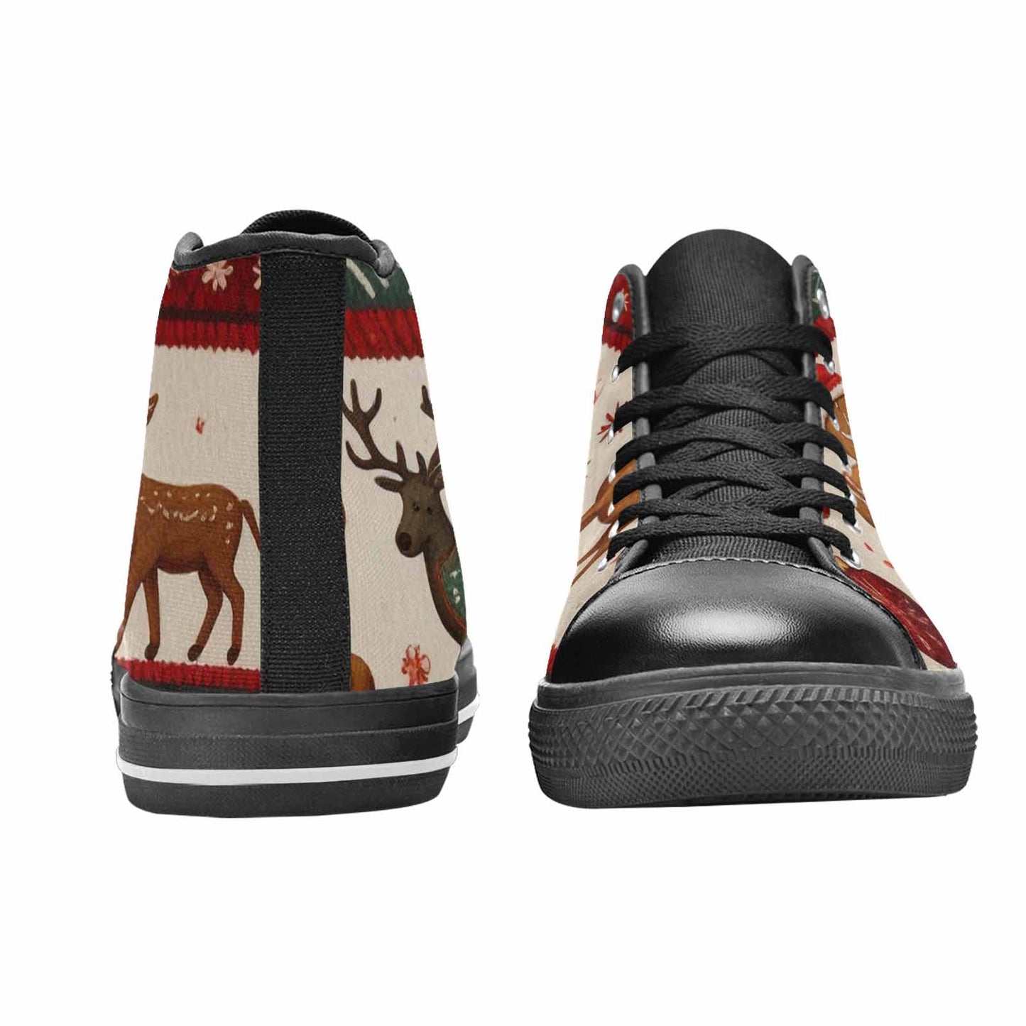 MEN'S Christmas Holly Snowflake High Top Canvas Aesthetic Shoes