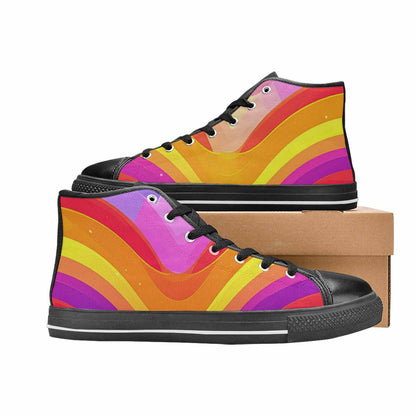 MEN'S Rainbow Pride High Top Canvas Grunge Shoes