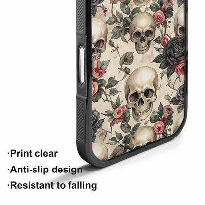 iPhone 17 Case — Skulls Roses And Skulls Gothic Skulls, Personalized Phone Case