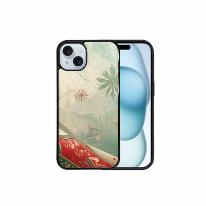 iPhone 15 Plus Case — Christmas Wrapping Paper Pattern Art Wallpaper, Custom Made Phone Cover