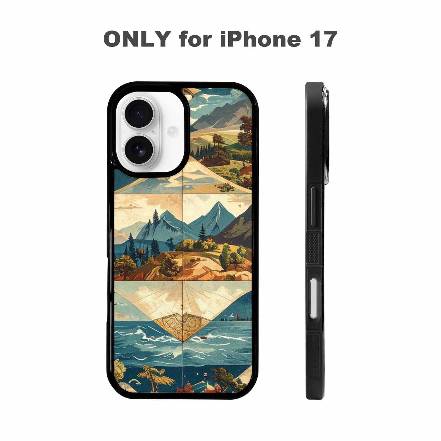 iPhone 17 Case — Vintage Travel Artwork Pattern Retro Vintage, Custom Designed Case Cover