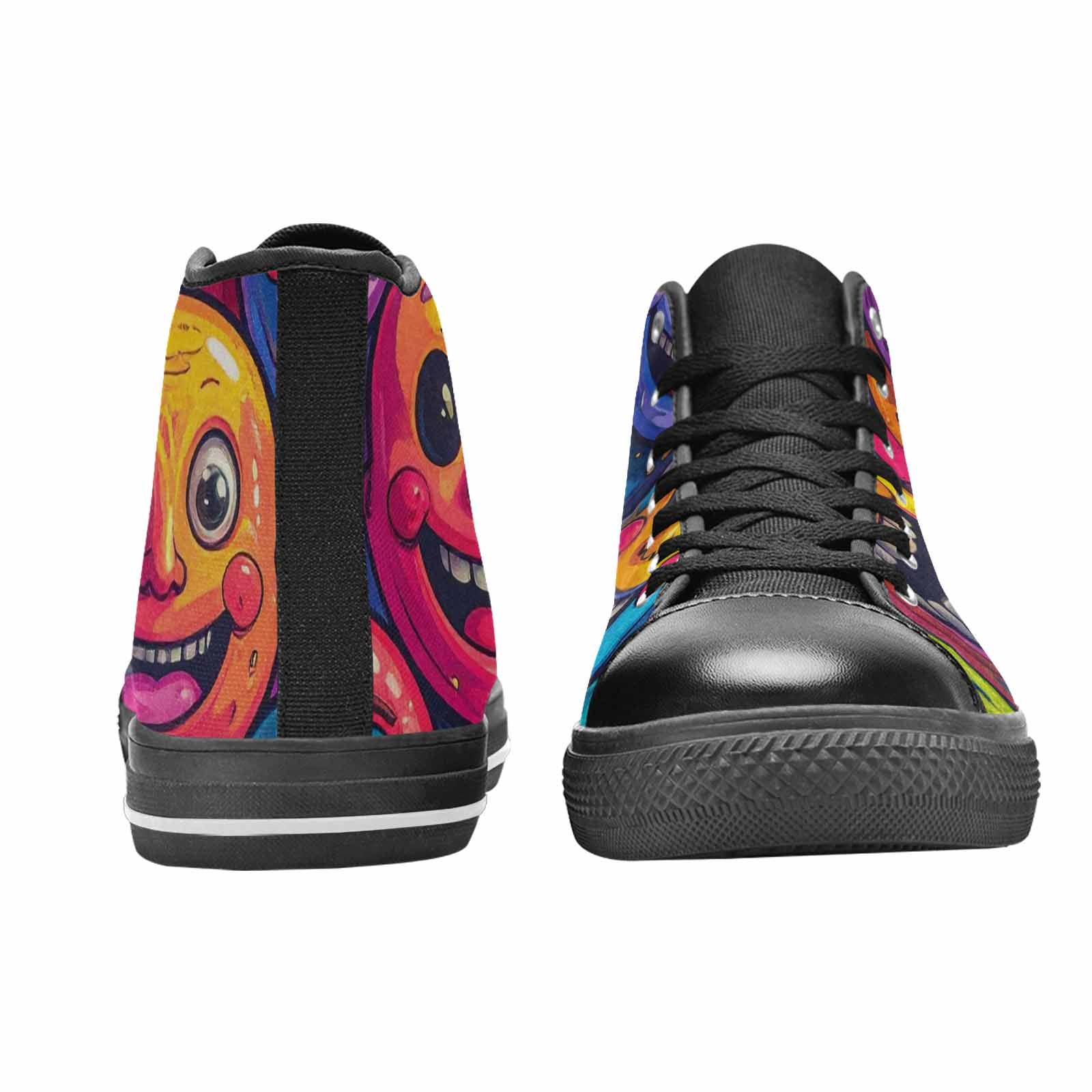 WOMEN'S Funny Looking Cartoon High Top Canvas Grunge Shoes