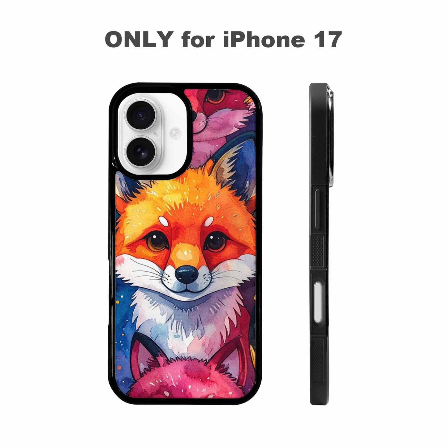 iPhone 17 Case — Watercolor Kawaii Fox Watercolor Abstract, Original Design Phone Case