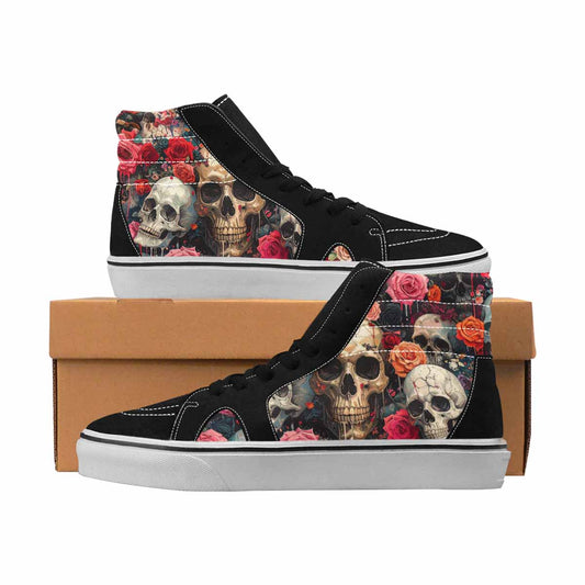 MEN'S Skulls High Top Canvas Original Design Aesthetic Customized Sneakers