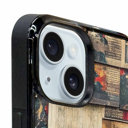 iPhone 15 Plus Case — Distressed Grunge Texture Pattern Hundreds Of, Custom Art Phone Cover