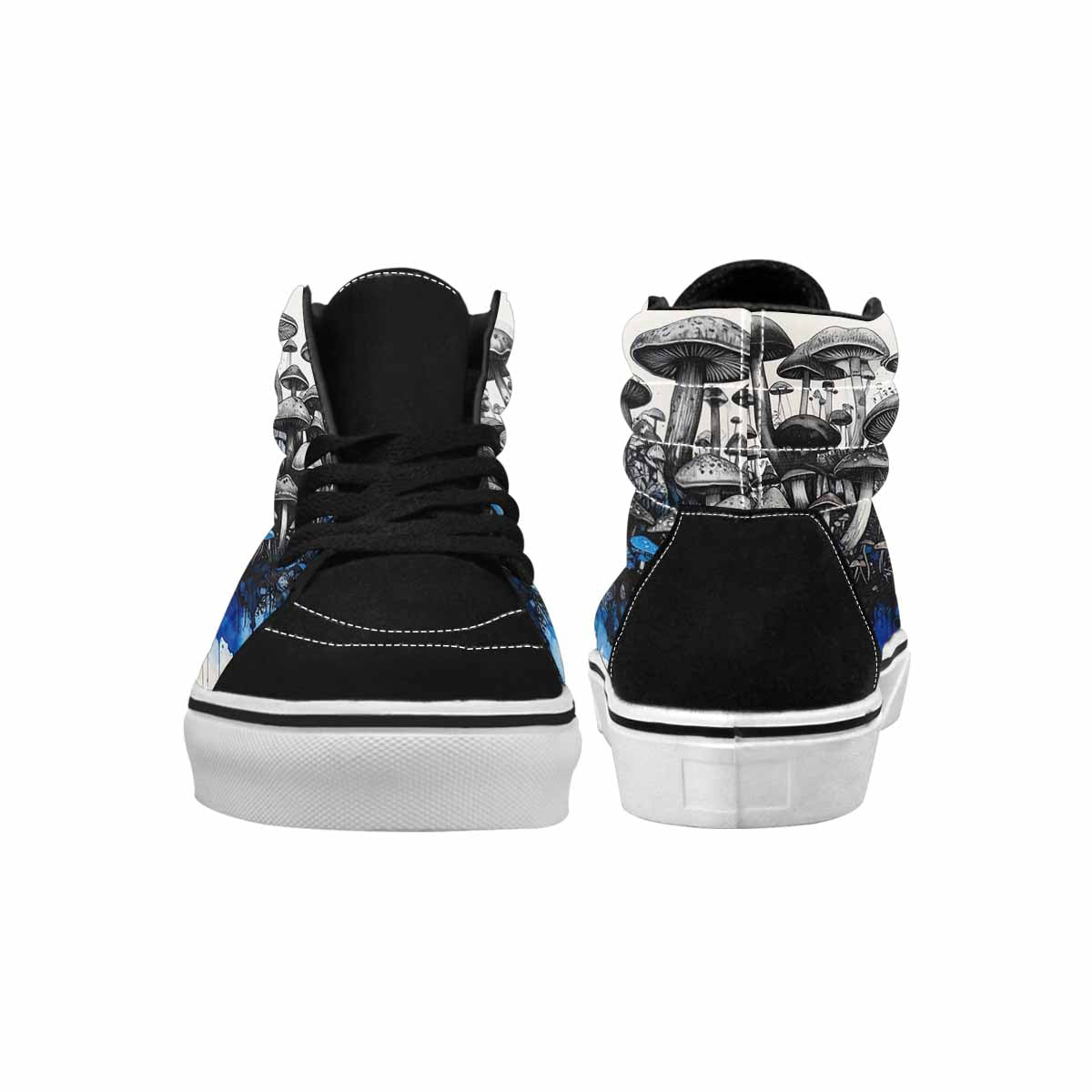 MEN'S Mushrooms (general) High Top Canvas Vibrant Chaos Sneakers