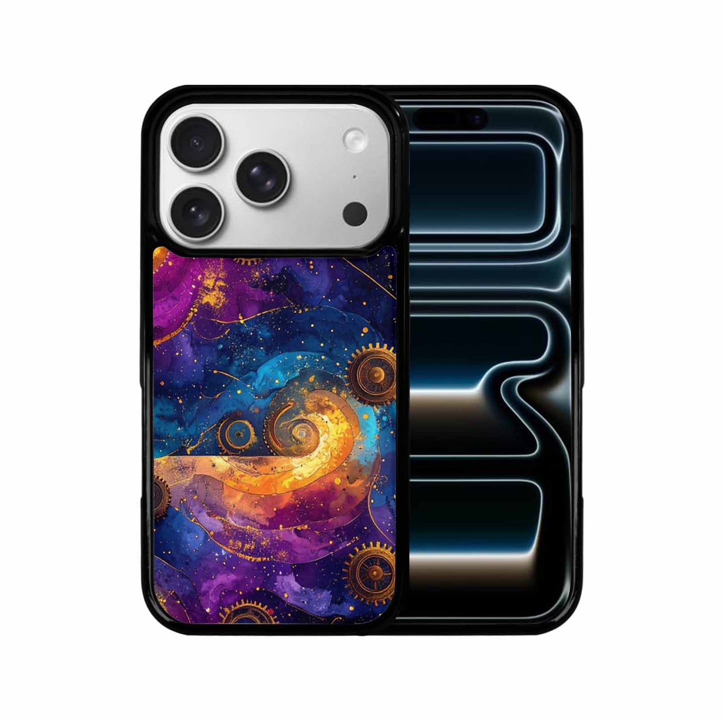 iPhone 17 Pro Case — Steampunk Galaxy Art Seamless Pattern Galaxy, Unique Phone Case Design