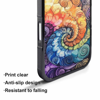 iPhone 17 Pro Max Case — Tie Dye Swirls (black Tie Dye, Custom Art Phone Cover