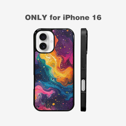 iPhone 16 Case — Galaxy Art Colorful Cosmic Dust Small, Custom Phone Case