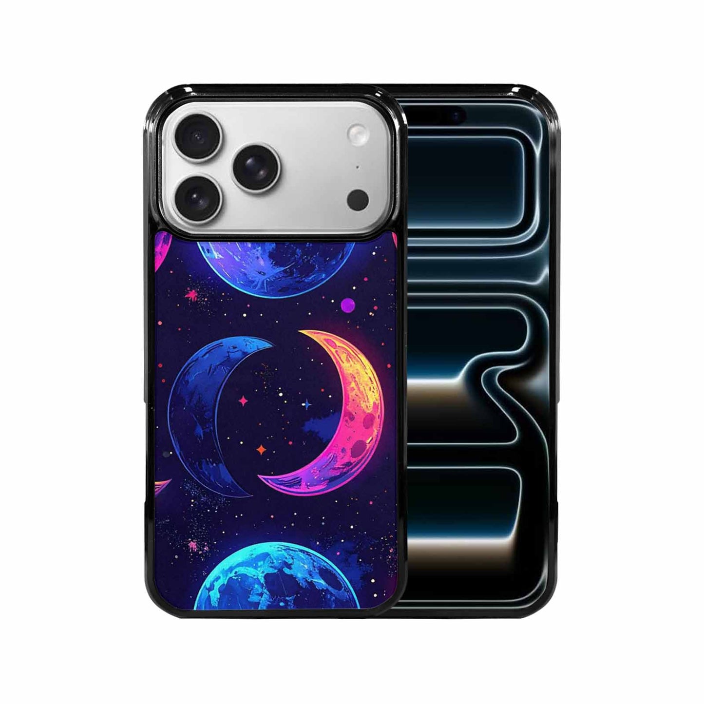 iPhone 17 Pro Max Case — Neon Winter Moon Cartoon Cute, Original Design Phone Case