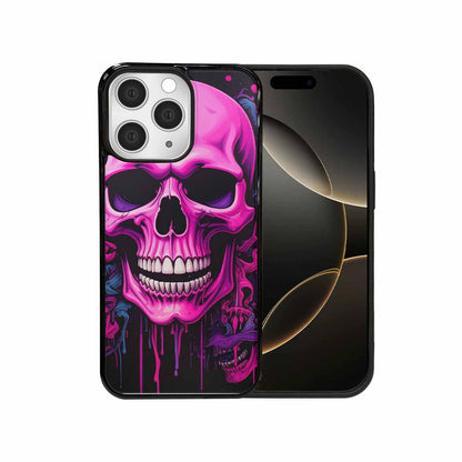iPhone 15 Pro Max Case — Pink Purple Skeletons Neon Drip Melting, Custom Art Phone Cover