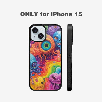 iPhone 15 Case — Aliens Tie Dyemelting Aliens P, Custom Art Phone Cover