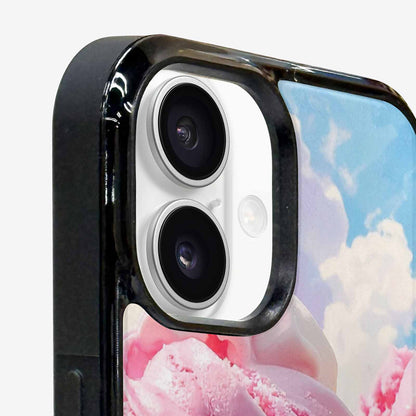 iPhone 16 Case — Collage Of Overlapping Waffle Cone Icecream, Custom Made Phone Cover