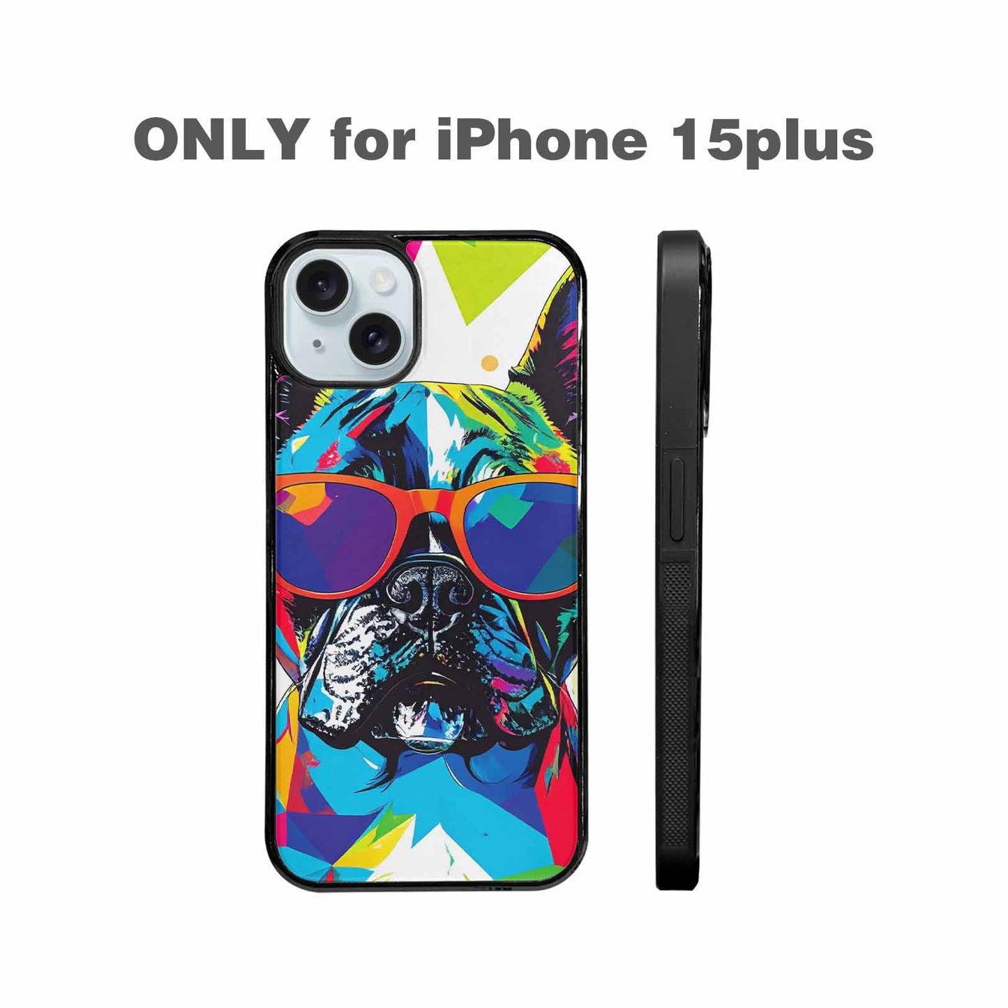 iPhone 15 Plus Case — French Bulldog Pop Art Pattern Personalized, Unique Phone Case Design