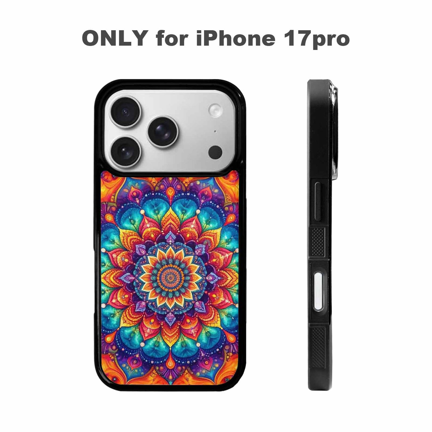 iPhone 17 Pro Case — Tie Dye Mandala Art Seamless Tie, Personalized Phone Case