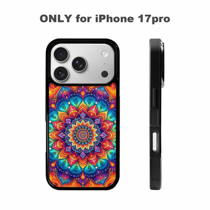 iPhone 17 Pro Case — Tie Dye Mandala Art Seamless Tie, Personalized Phone Case