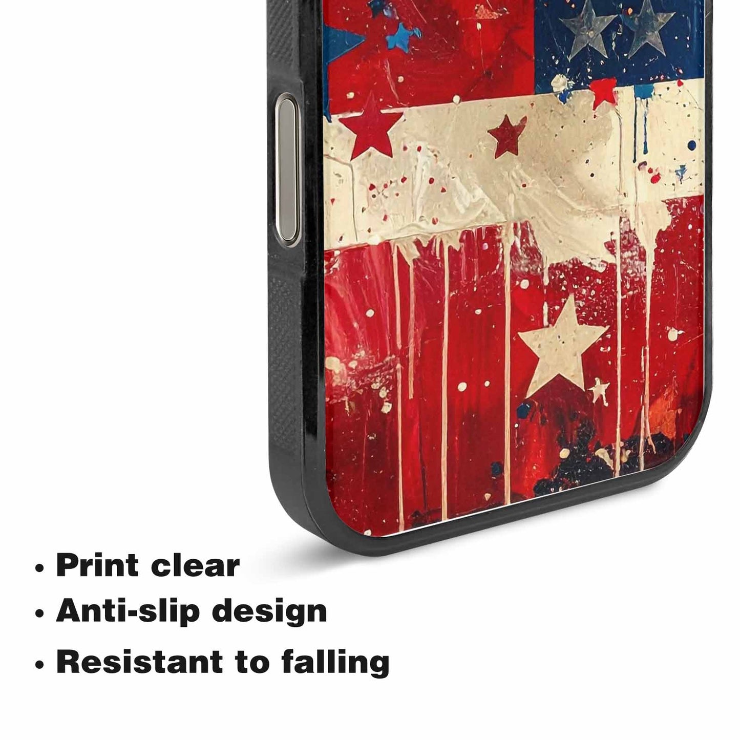 iPhone 15 Pro Max Case — Patriotic Stars And Stripes American Stars, Custom Made Phone Cover