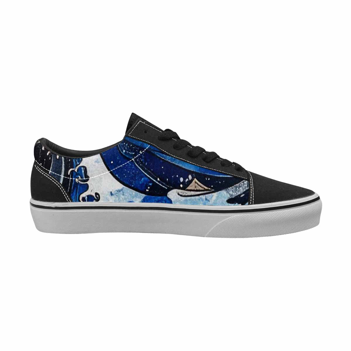 WOMEN'S Nautical Wave Lace-Up Canvas Y2K Custom Shoes