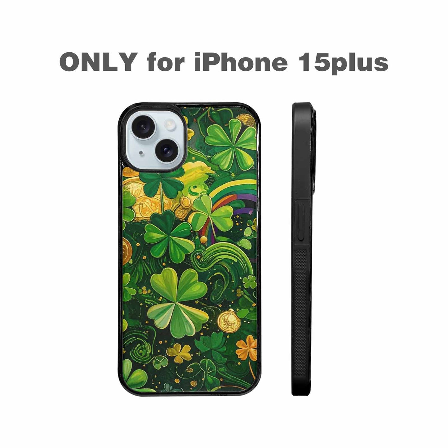 iPhone 15 Plus Case — St Patrick\'s Clover St Patrick\'s Clover, Custom Printed Phone Case