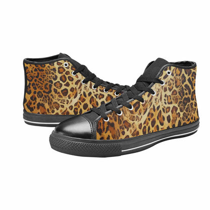 WOMEN'S Animal Print High Top Canvas Neon Fantasy Custom Shoes