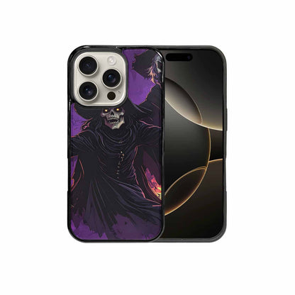 iPhone 16 Pro Case — Scary Horror Halloween Art Print Edge, Unique Phone Case Design