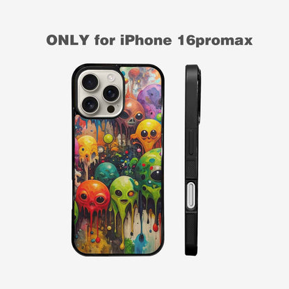 iPhone 16 Pro Max Case — Aliens Camomelting Aliens Patt Tuu, Custom Print Case Cover
