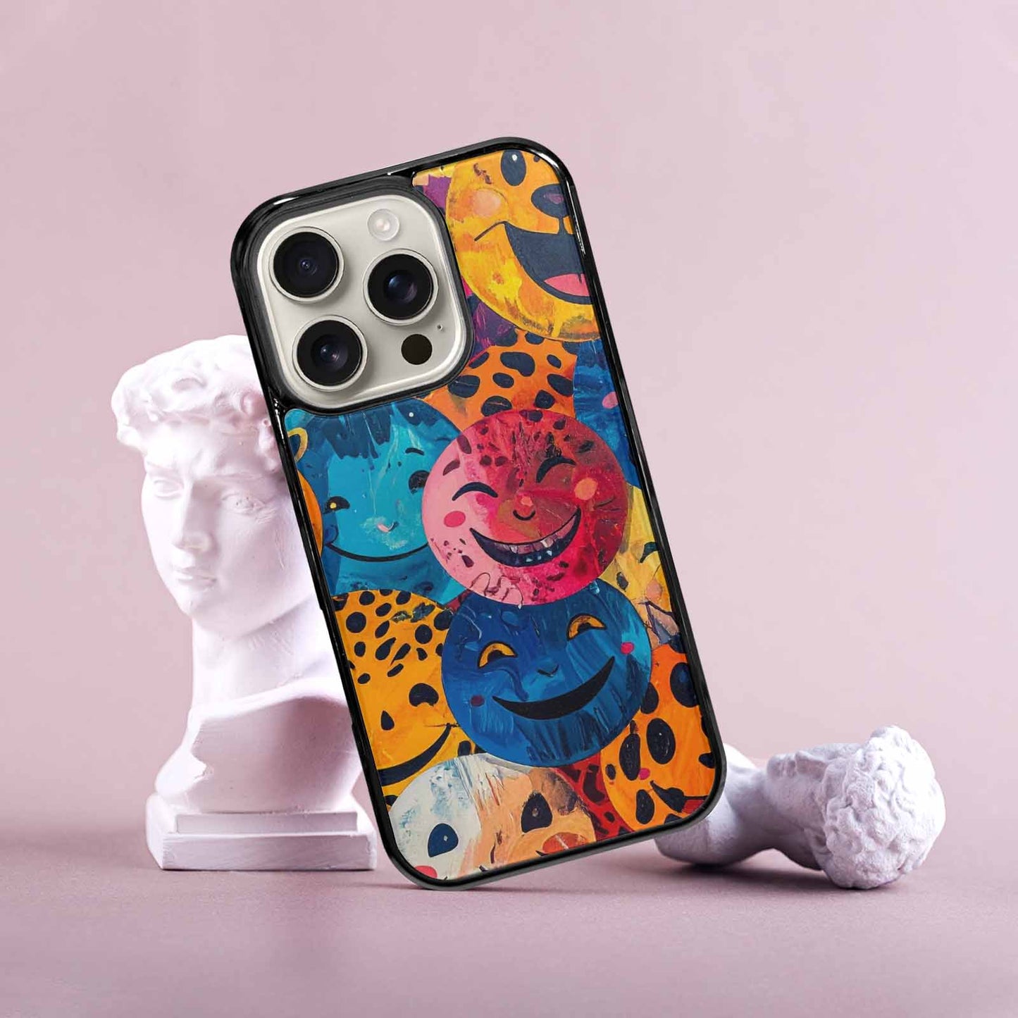 iPhone 16 Pro Case — Smiley Faces Animal Printsmile Kh7 Personalized, Custom Print Case Cover