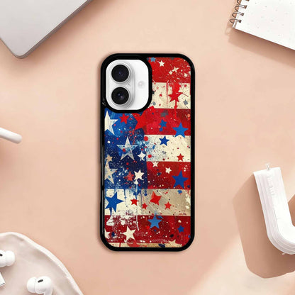 iPhone 17 Case — Patriotic Stars And Stripes Galaxy Space, Customized Protective Case