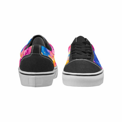 MEN'S Tie Dye Swirl Canvas Lace-Up Vibrant Chaos Custom Sneakers