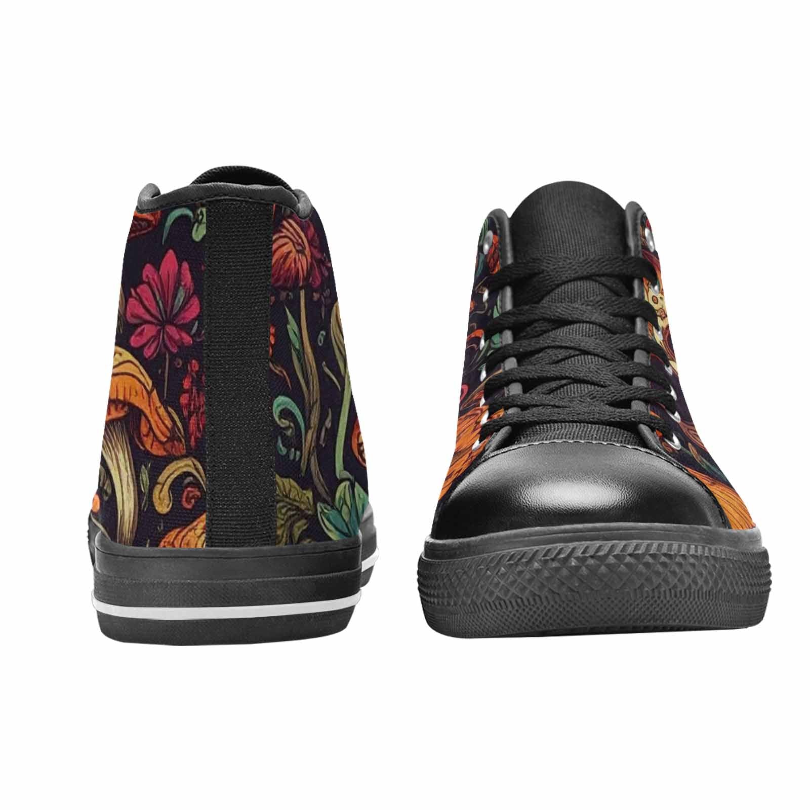 MEN'S Mushrooms And Skulls High Top Canvas Dark Academia Shoes