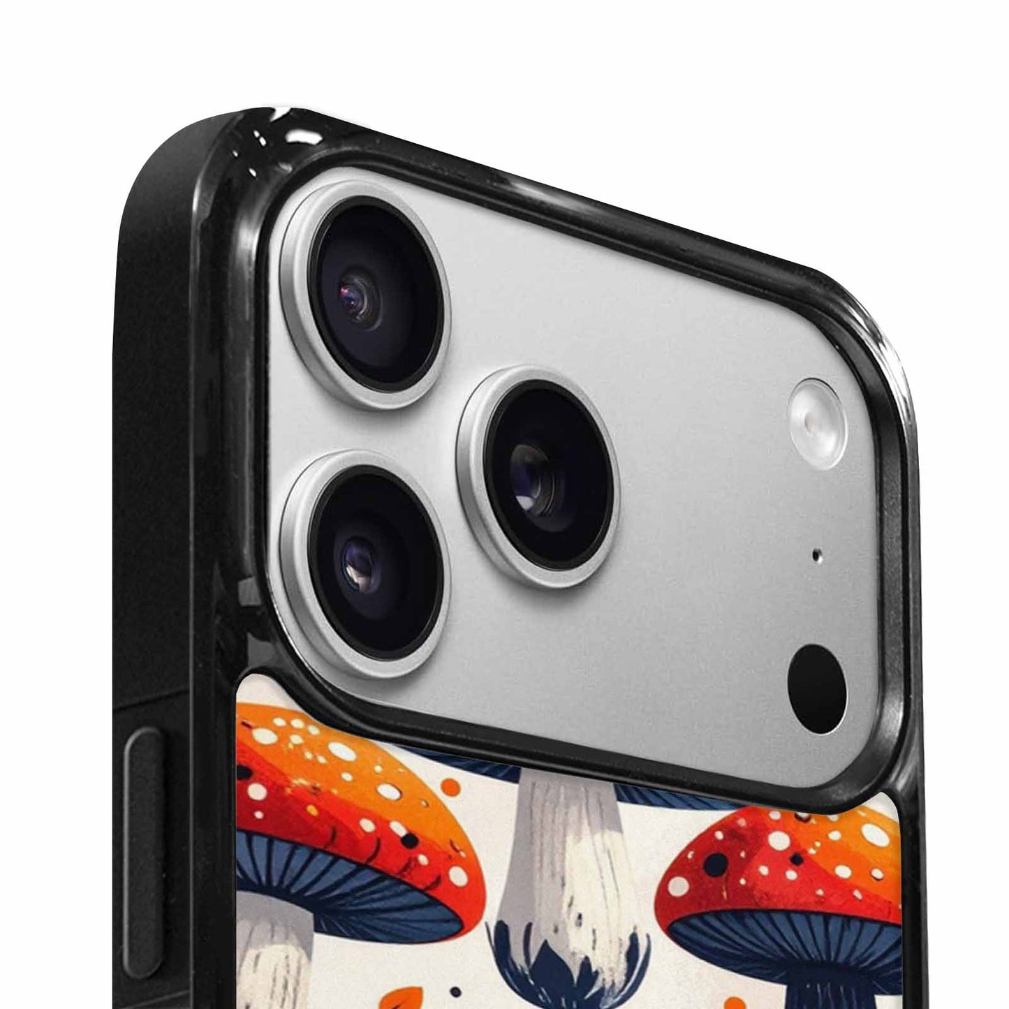 iPhone 17 Pro Case — Vivid Winter Mushroom Seamless Cartoon Cute, Custom Printed Phone Case