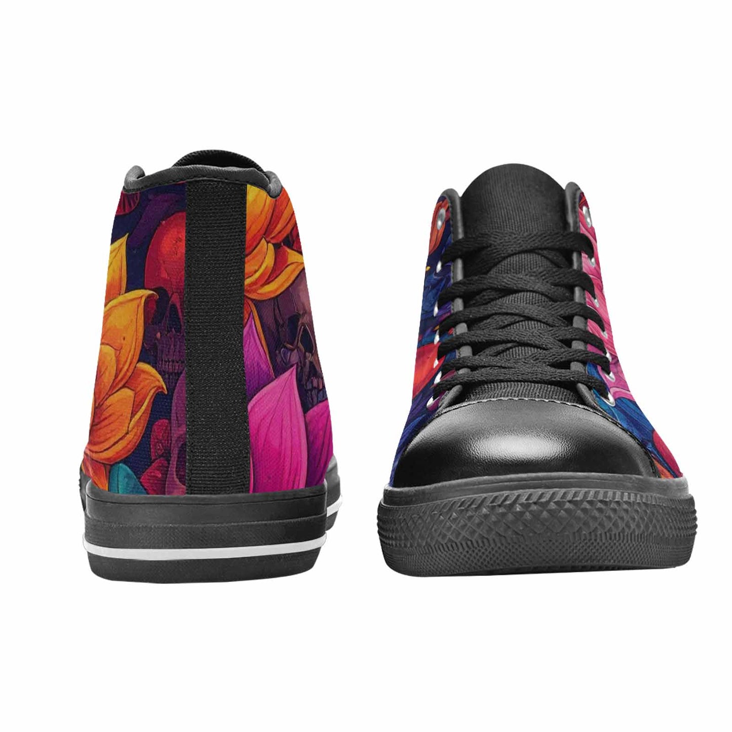 MEN'S Lotus Skulls High Top Canvas Dreamcore Custom Sneakers