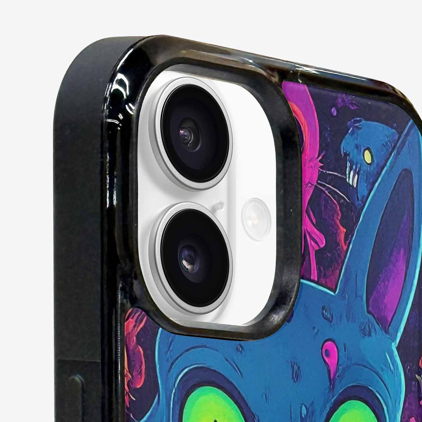 iPhone 16 Case — Mixed Toxic Glow Creature Pattern Hundreds, Custom Made Phone Cover