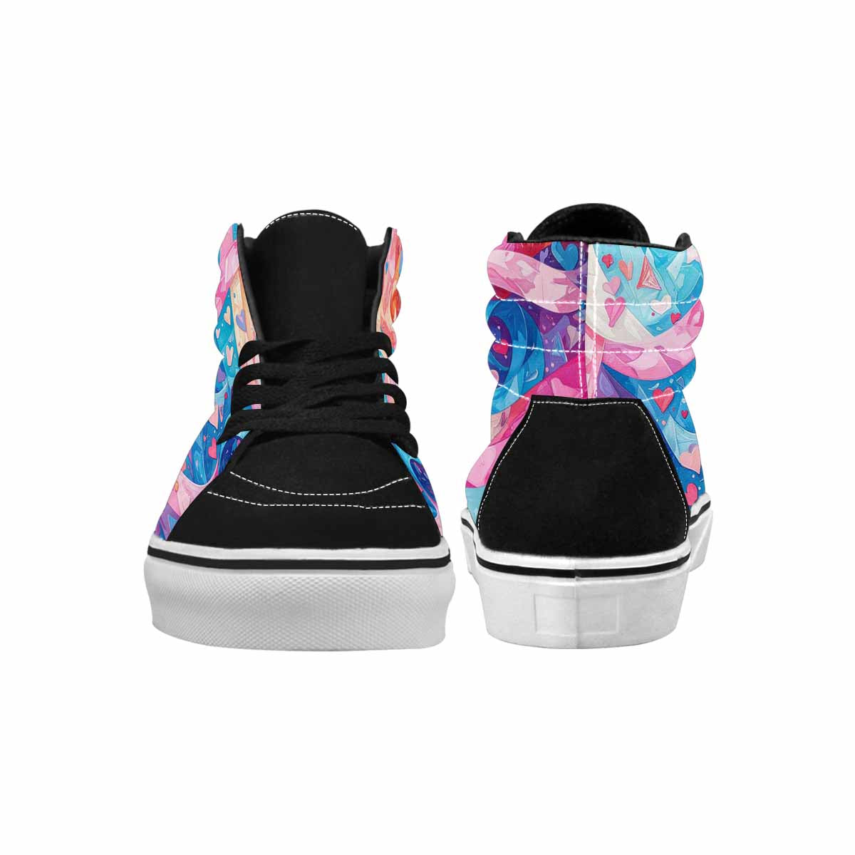 MEN'S Transgender Pride Flag High Top Canvas Vivid Custom Sneakers