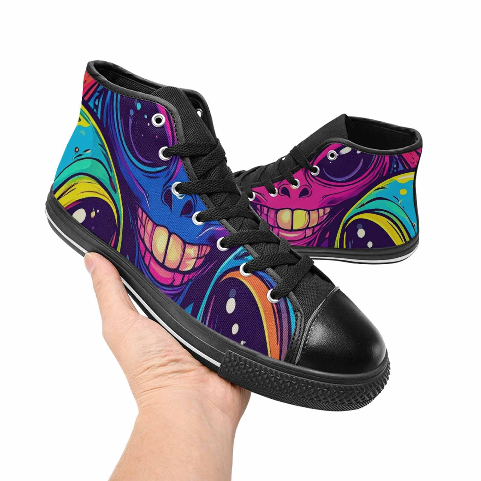 WOMEN'S Alien Ufo Cartoon High Top Canvas Dreamcore Shoes