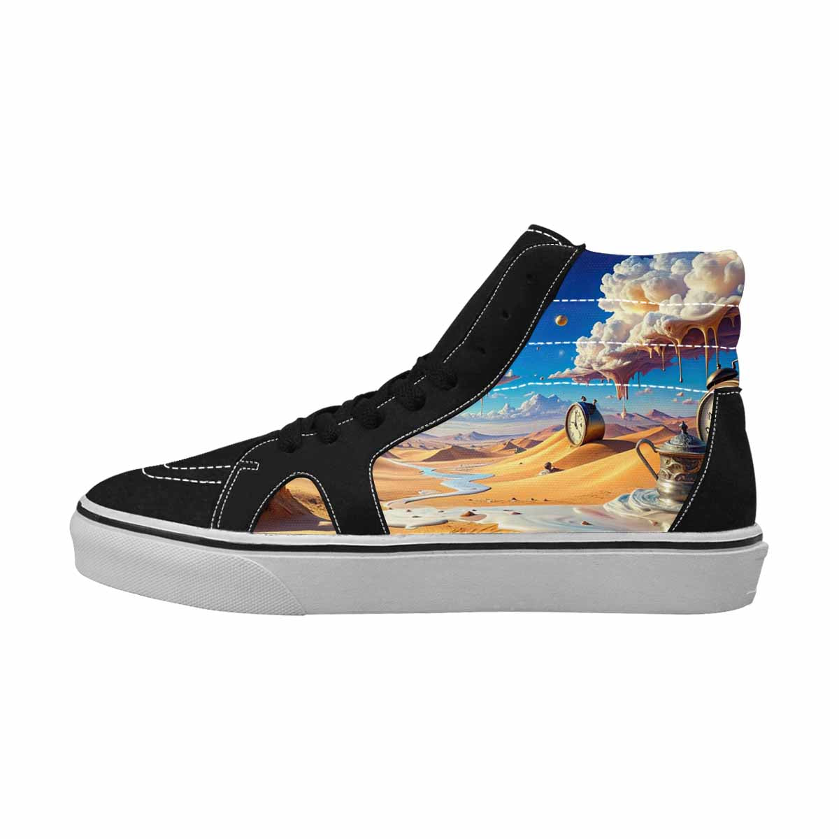 WOMEN'S Surrealist Desert Dreamscape High Top Canvas Wallpaper Art Shoes