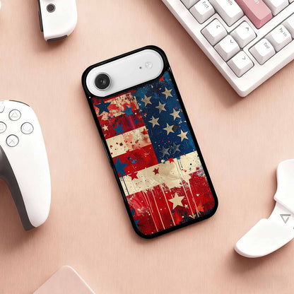 iPhone 17 Air Case — Patriotic Stars And Stripes American Galaxy, Custom Art Phone Cover