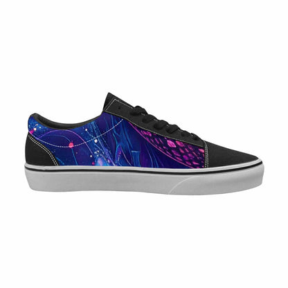 MEN'S Galaxy Snake Print Canvas Lace-Up Wallpaper Art Custom Sneakers