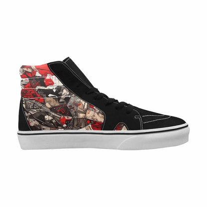 MEN'S Camo Patches High Top Canvas Vibrant Chaos Sneakers