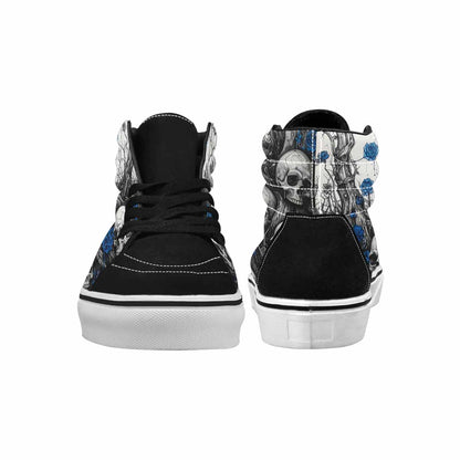 MEN'S Skull Roses High Top Canvas Neon Fantasy Custom Shoes