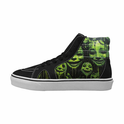 MEN'S Melting Moon Smiley High Top Canvas Dark Academia Custom Sneakers