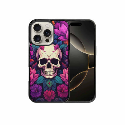 iPhone 16 Pro Case — Lotus Many Hundreds Of Skulls Art, Unique Phone Case Design